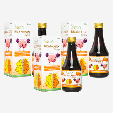 Sona Branosin Syrup for Brain and Memory - 200 ml (Pack of 3)